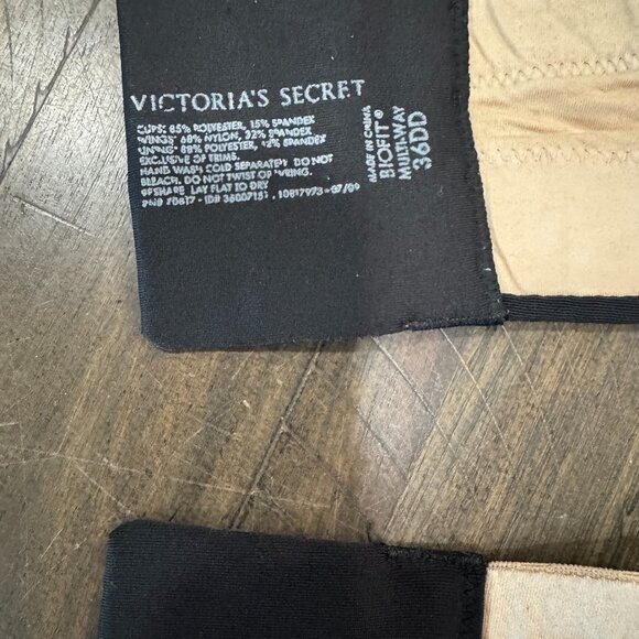 VS BioFit Lot: 2 Push-Up Multiway Bras 36DD 38DD Black Lace & Smooth - Picture 3 of 7